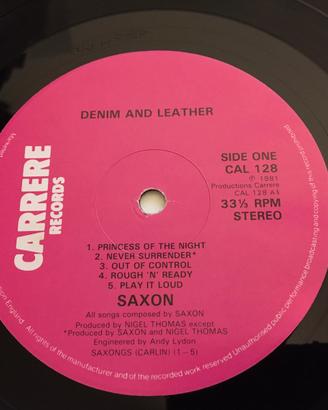 Lotto 2 LP Saxon made in UK originali heavy