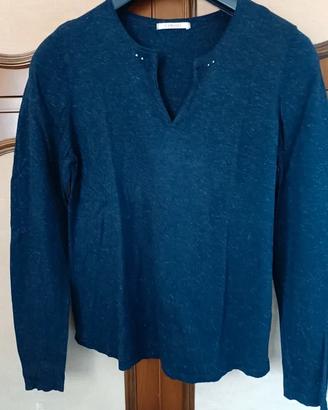 maglia blu metallizzato