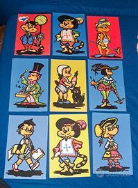 lotto cartoline vintage  vellutate