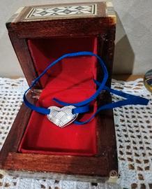 Braccialetto/collana cuore argento - blue