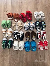 15 paia di scarpine per neonato bambino