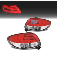 FANALI PER PEUGEOT 206 98-09 LIGHT BAR ROSSO CROMA