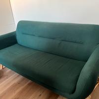 Divano 3 posti verde stile scandinavo