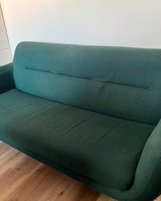 Divano 3 posti verde stile scandinavo