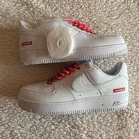 Sneakers basse SupremexNike Air Force 1 bianche/36