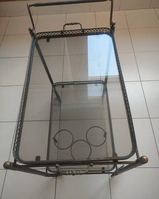 Carello bar design vintage ottone