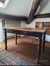 Tavolo Scrittoio Antico dell'800 in Legno Massello