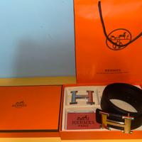 Cintura Hermès con doppia fibbia “H”