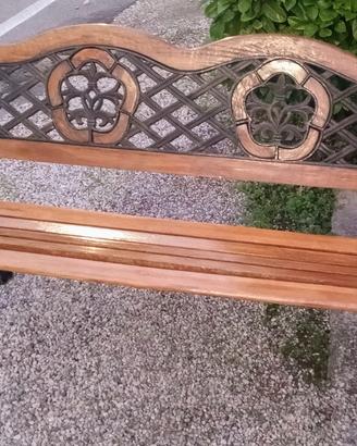 Panca in ghisa e legno
