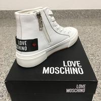Moschino - Sneakers alte in pelle n.39 bianche