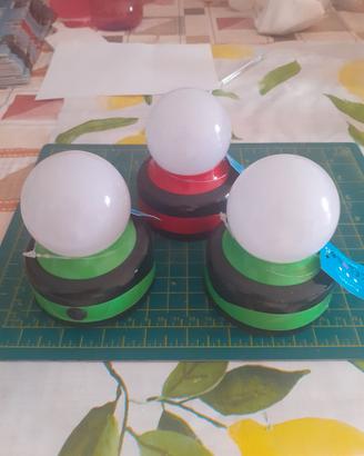3 lampade a batterie