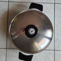 Tegame con coperchio acciaio 18/10 d. 24cm