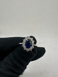 Anello Giorgio Visconti in oro, zaffiro e diamanti