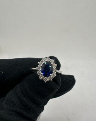 Anello Giorgio Visconti in oro, zaffiro e diamanti