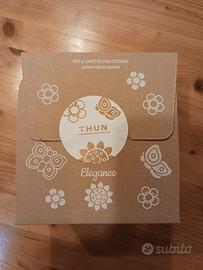 Set 3 lavette con cestino THUN - linea Elegance