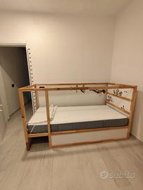 Letto kura Ikea + materasso e accessori