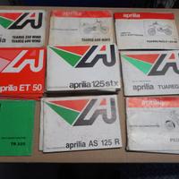Libretto uso manutenzione aprilia vari modelli