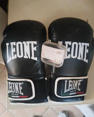 Guantoni Boxe Leone + Paradenti – Nuovi, Mai Usati
