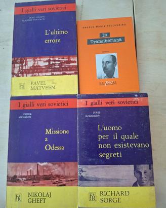 4 libri URSS – 3 Gialli Veri Sovietici +Transiberi