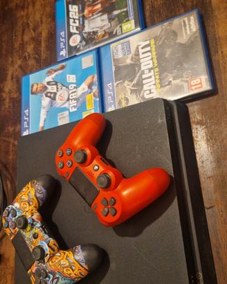 PS4 Pro 500Giga + joystick + giochi + cuffie