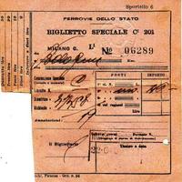 Biglietto speciale FFSS 1945