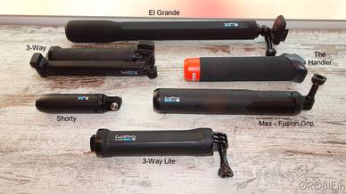 Bastoni tripod GoPro: 3.Way, Shorty, Max Grip ecc.