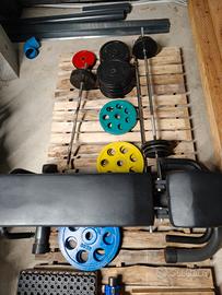 dischi ghisa foro 50 e 25 panca bodysolid manubri 