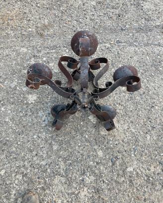 Lampadario ferro battuto