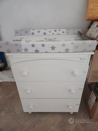 Fasciatoio cassettiera azzurra