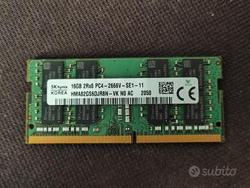 16Gb (1x16Gb) SK Hynix DDR4 Sodimm 2666Mhz