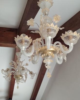 Lampadario Murano Mazzuccato - Vetro e Oro Zecchin
