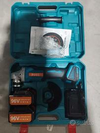 Smerigliatrice 96v angolare flex a doppia batteria