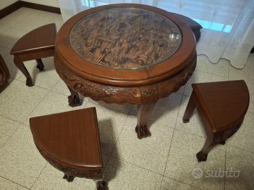 Tavolino sgabelli mobile bar baule da salotto