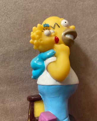 Homer e Maggie simpson figura in gomma