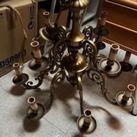 Lampadario in ottone