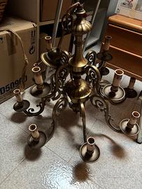 Lampadario in ottone