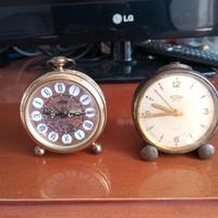2 sveglie vintage in ottone non funzionanti 