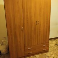 armadio con scrivania con libreria e comodino