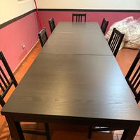 Tavoli di legno Bjursta allungabili 90x90