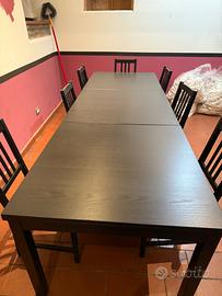 Tavoli di legno Bjursta allungabili 90x90