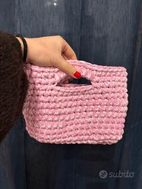 borsa crochet velluto