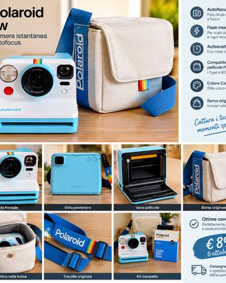 POLAROID NOW Calm Blue + borsa originale