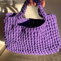 Borsa uncinetto fatta a mano viola