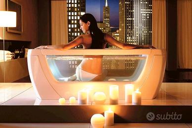 Vasca da bagno con pareti in vetro 185 x 80 x H 60