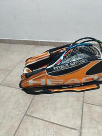 5 racchette da tennis, più borsone