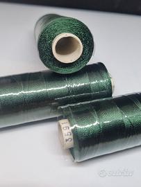 LOTTO 3 SPOLETTE FILO PER MACCHINA RICAMO tit 40 