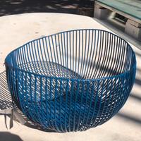 Centrotavola, cestino, vaso, scultura ferro