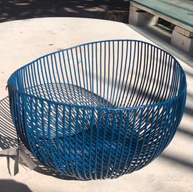 Centrotavola, cestino, vaso, scultura ferro