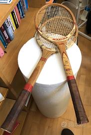 2 Racchette da Tennis Vintage in Legno