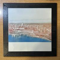 Mantova foto panoramica su piastrella di ceramica